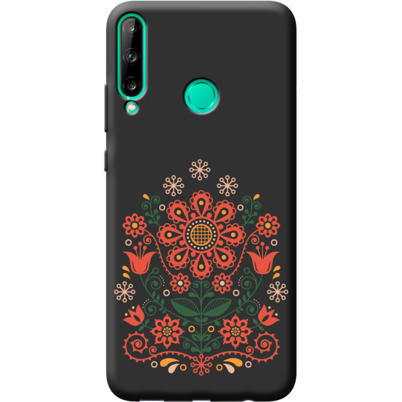 Черный чехол BoxFace Huawei P40 Lite E Ukrainian Ornament