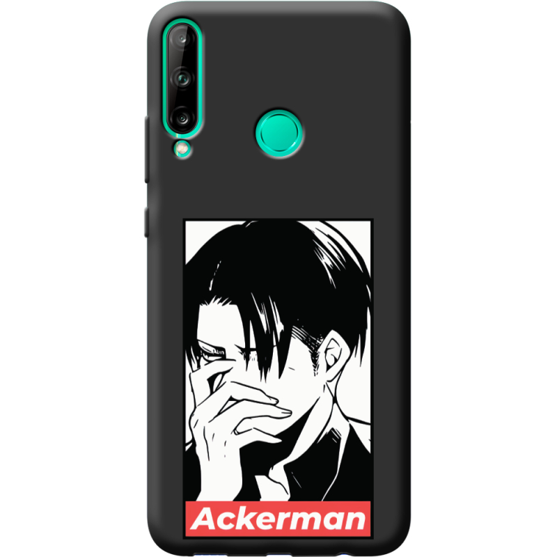 Черный чехол BoxFace Huawei P40 Lite E Attack On Titan - Ackerman