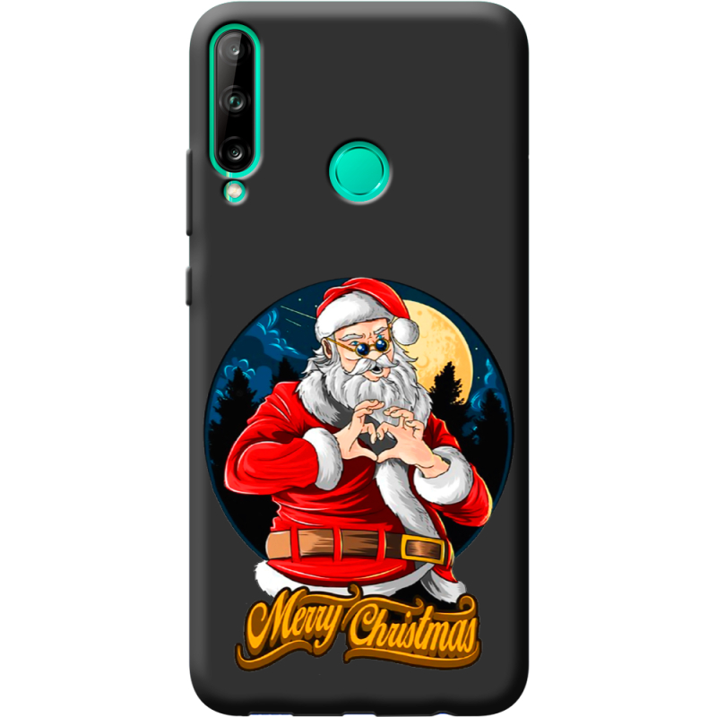 Черный чехол BoxFace Huawei P40 Lite E Cool Santa