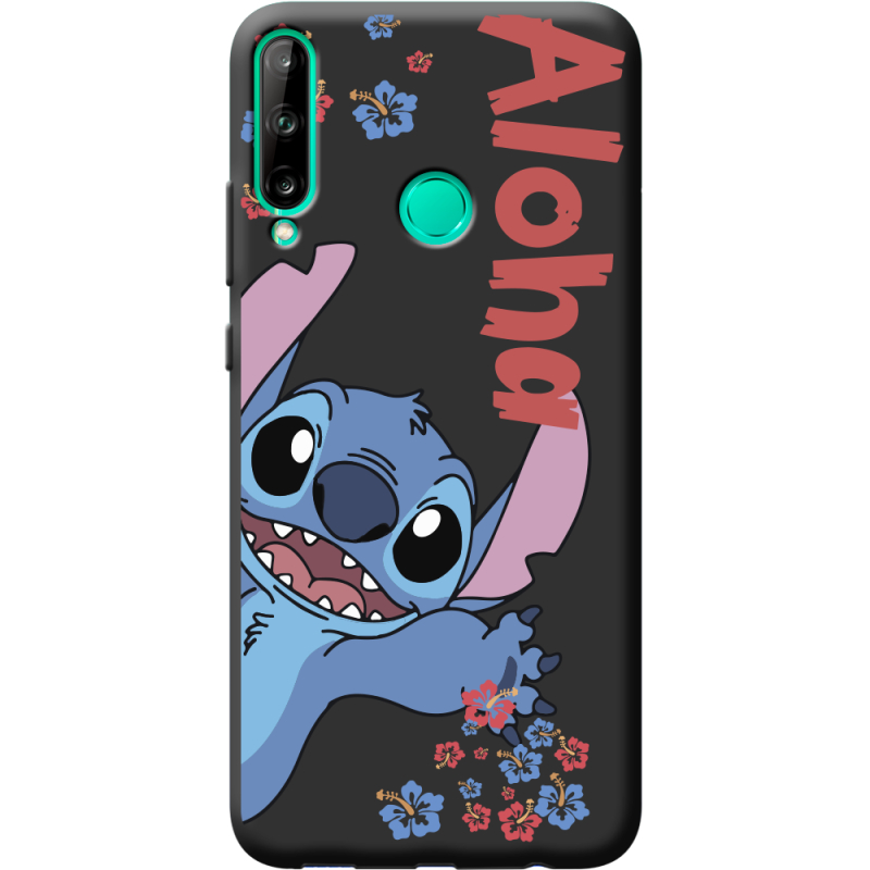 Черный чехол BoxFace Huawei P40 Lite E Гавайський друг Stich