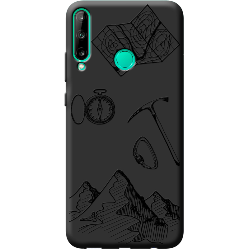 Черный чехол BoxFace Huawei P40 Lite E Mountains