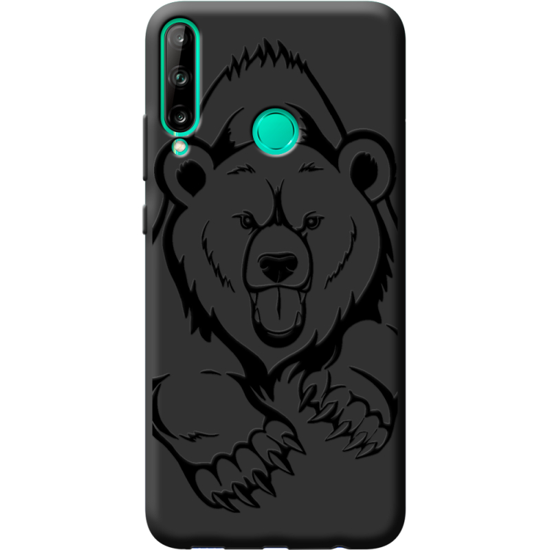 Черный чехол BoxFace Huawei P40 Lite E Grizzly Bear