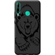 Черный чехол BoxFace Huawei P40 Lite E Grizzly Bear