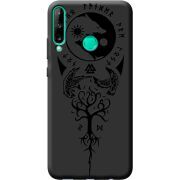 Черный чехол BoxFace Huawei P40 Lite E Hugin and Munin