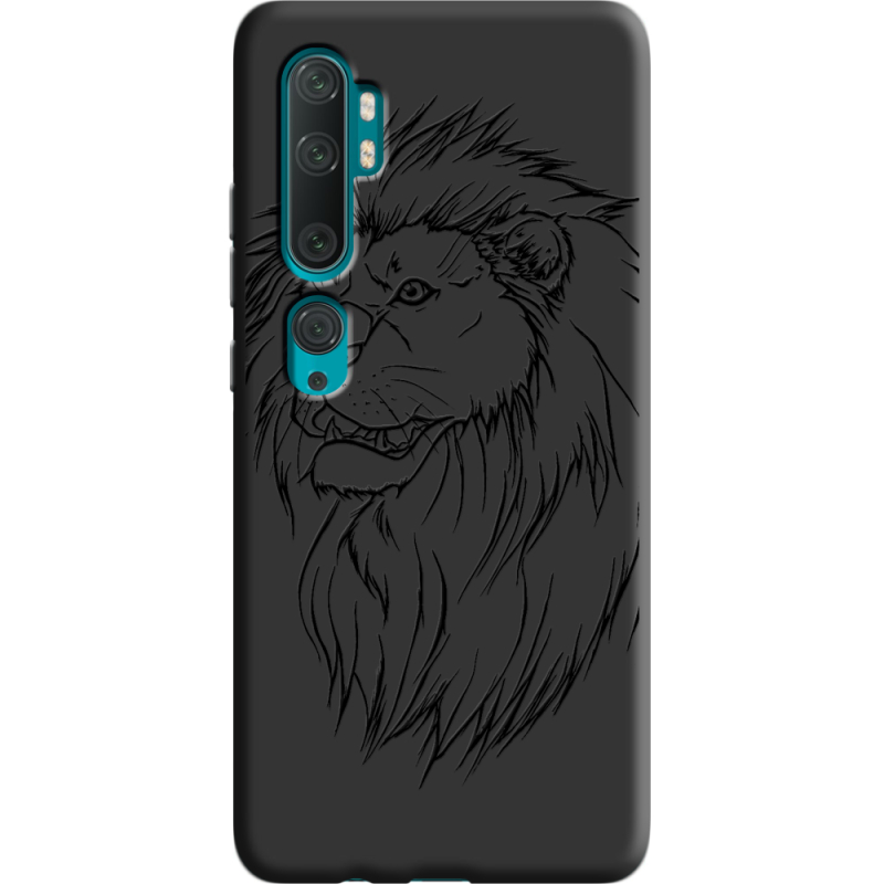 Черный чехол BoxFace Xiaomi Mi Note 10 / Mi Note 10 Pro Lion