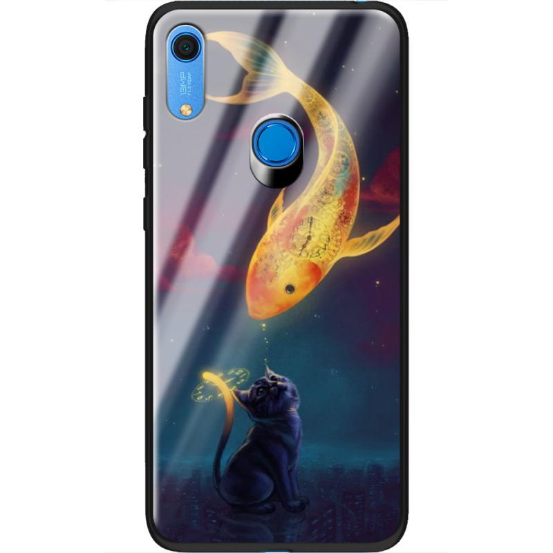 Защитный чехол BoxFace Glossy Panel Huawei Y6s Kitten And Fish