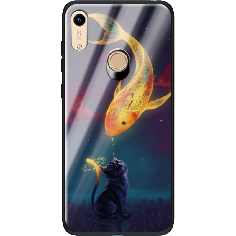 Защитный чехол BoxFace Glossy Panel Honor 8A Kitten And Fish