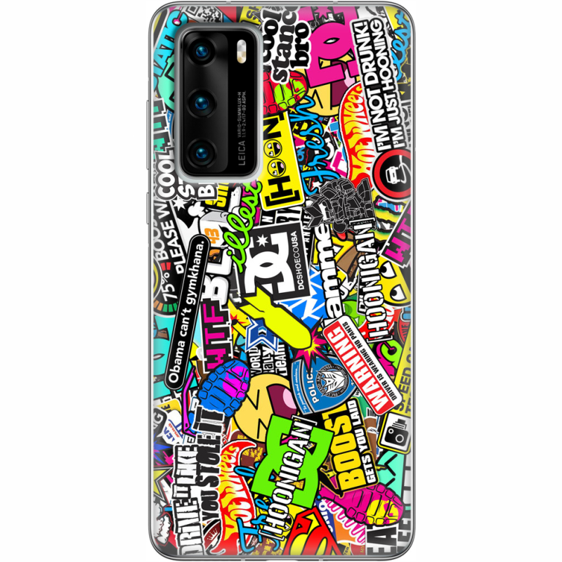 Чехол BoxFace Huawei P40 Multicolored Inscriptions