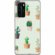 Чехол BoxFace Huawei P40 L-green Cacti