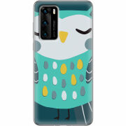 Чехол BoxFace Huawei P40 Green Owl