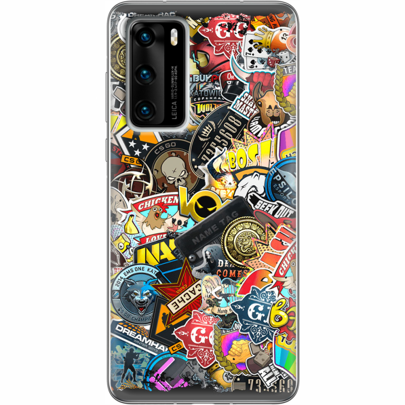 Чехол BoxFace Huawei P40 CS:Go Stickerbombing