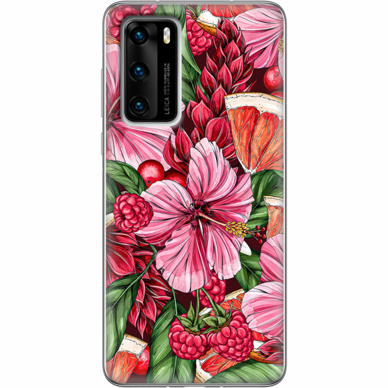 Чехол BoxFace Huawei P40 Tropical Flowers