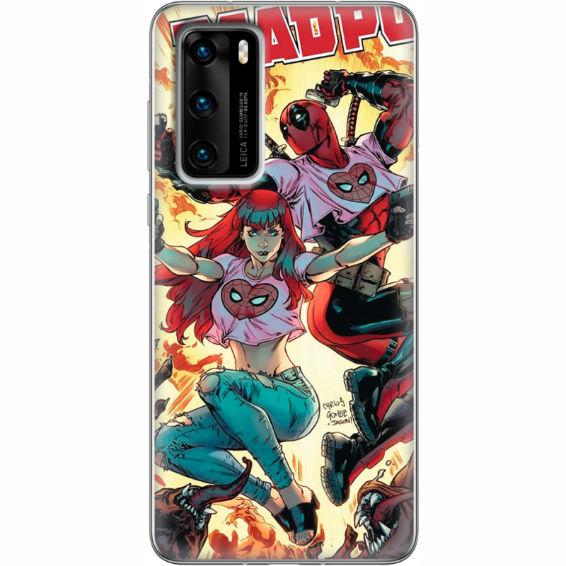 Чехол BoxFace Huawei P40 Deadpool and Mary Jane