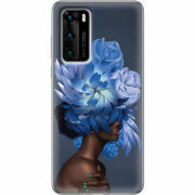 Чехол BoxFace Huawei P40 Exquisite Blue Flowers