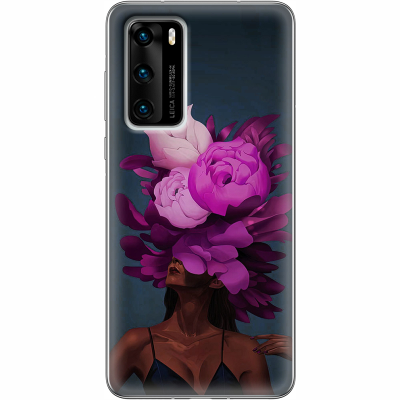 Чехол BoxFace Huawei P40 Exquisite Purple Flowers