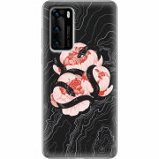 Чехол BoxFace Huawei P40 Snake Rose