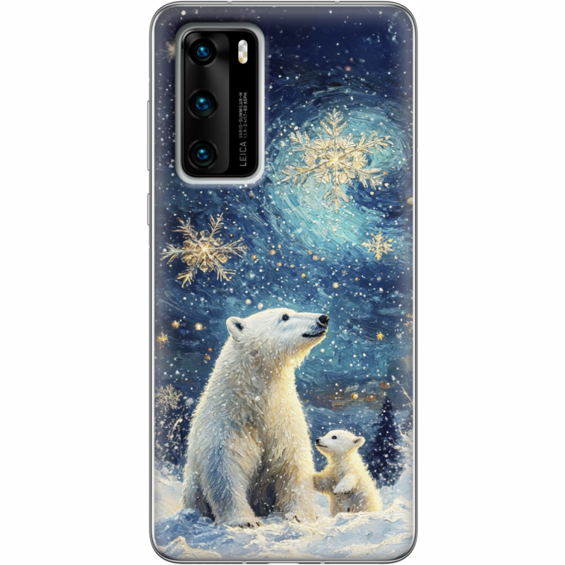 Чехол BoxFace Huawei P40 Північні ведмеді