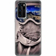 Чехол BoxFace Huawei P40 snowboarder