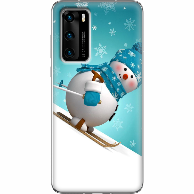 Чехол BoxFace Huawei P40 Skier Snowman