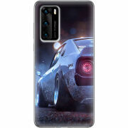 Чехол BoxFace Huawei P40 Silver Car