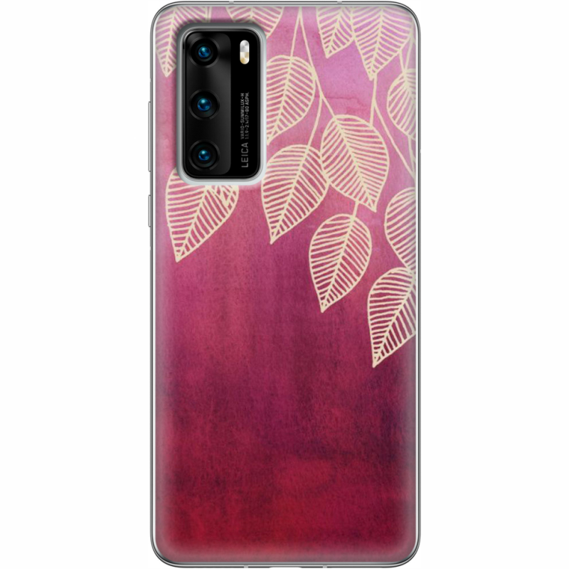 Чехол BoxFace Huawei P40 Gold Leaves