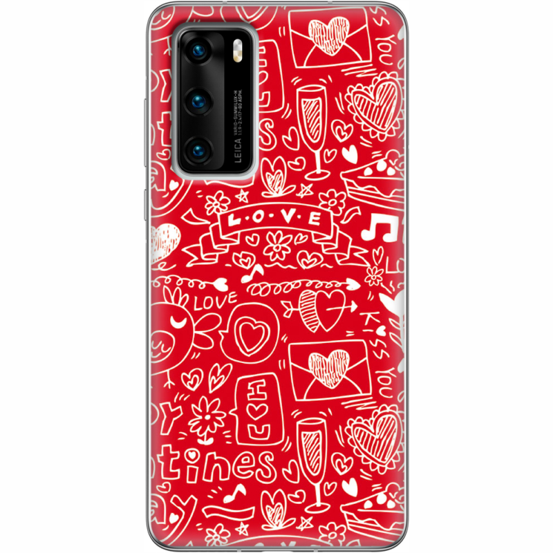 Чехол BoxFace Huawei P40 Happy Valentines