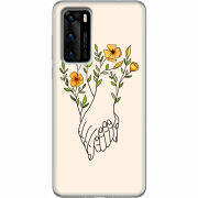 Чехол BoxFace Huawei P40 Flower Hands