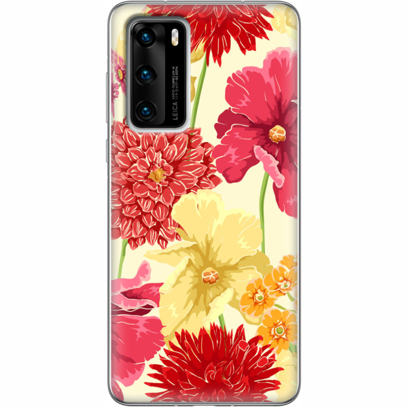 Чехол BoxFace Huawei P40 Flower Bed