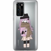 Прозрачный чехол BoxFace Huawei P40 Winter Morning Girl