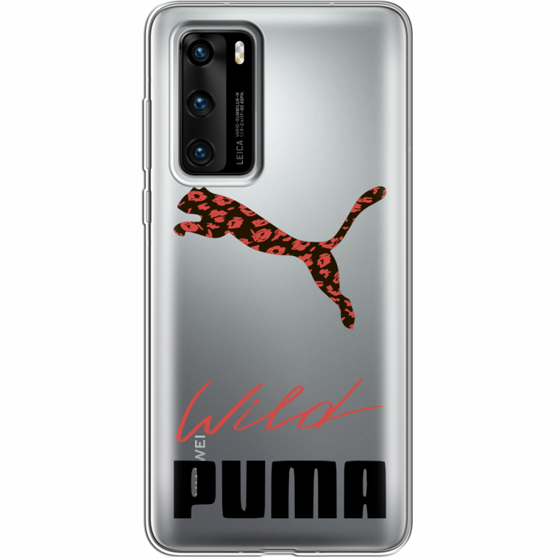 Прозрачный чехол BoxFace Huawei P40 Wild Cat