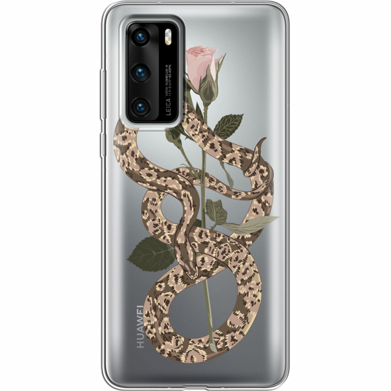 Прозрачный чехол BoxFace Huawei P40 Glamor Snake