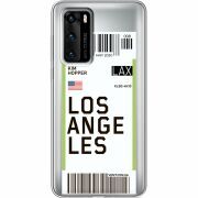 Прозрачный чехол BoxFace Huawei P40 Ticket Los Angeles