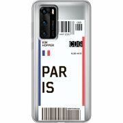 Прозрачный чехол BoxFace Huawei P40 Ticket Paris