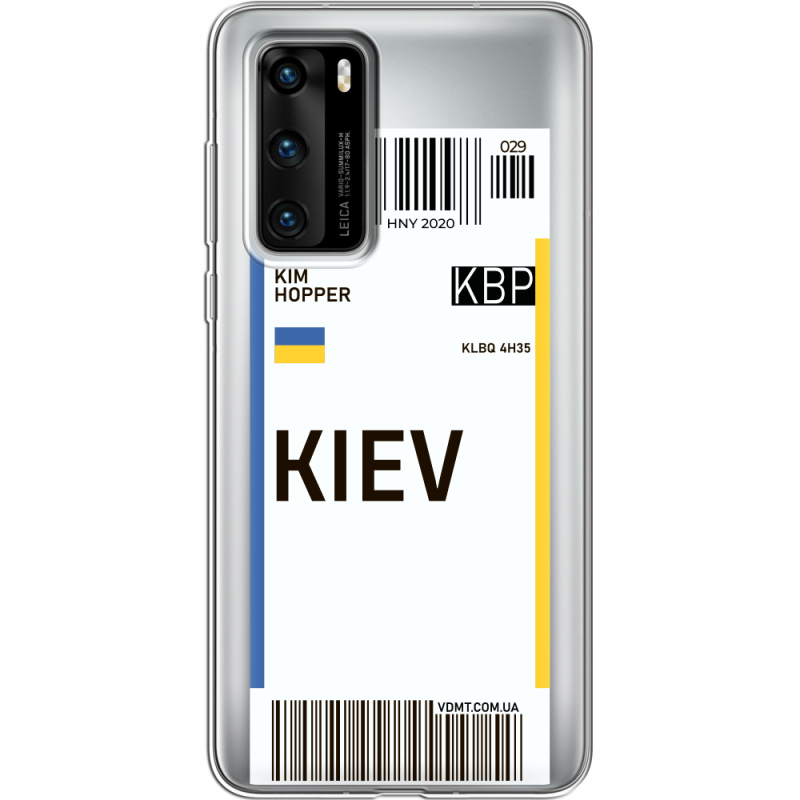 Прозрачный чехол BoxFace Huawei P40 Ticket Kiev