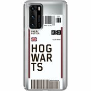 Прозрачный чехол BoxFace Huawei P40 Ticket Hogwarts