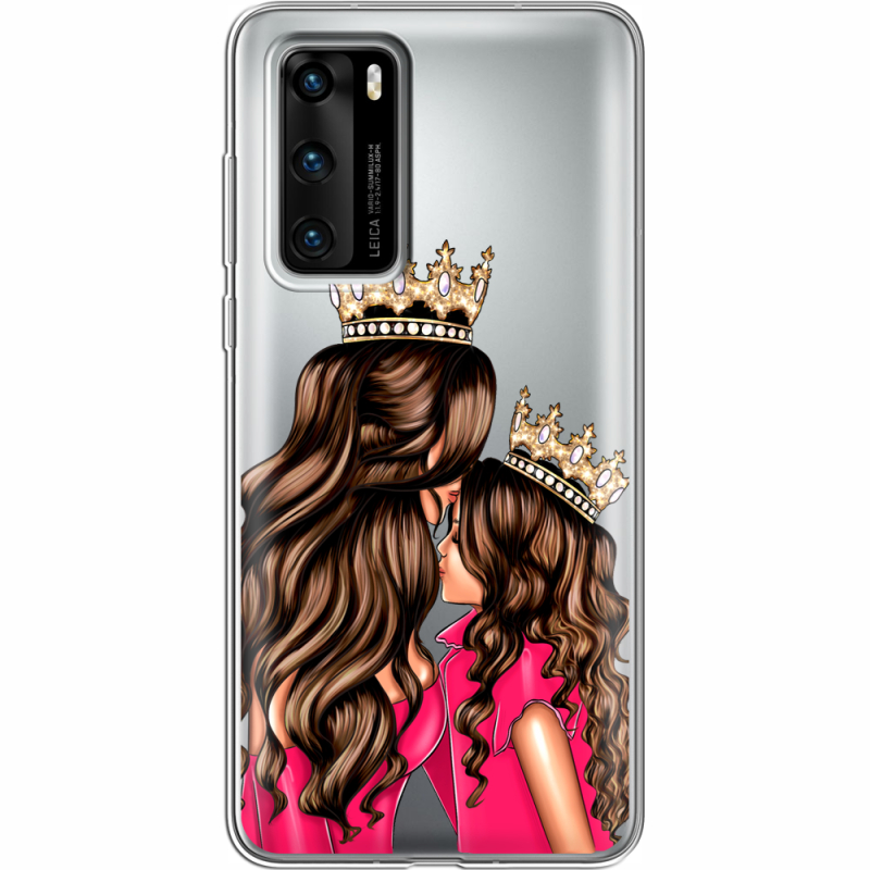 Прозрачный чехол BoxFace Huawei P40 Queen and Princess