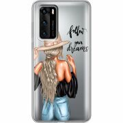 Прозрачный чехол BoxFace Huawei P40 Follow Your Dreams