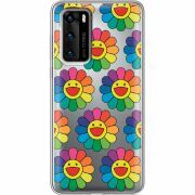 Прозрачный чехол BoxFace Huawei P40 Hippie Flowers