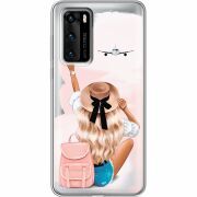 Прозрачный чехол BoxFace Huawei P40 Travel Girl