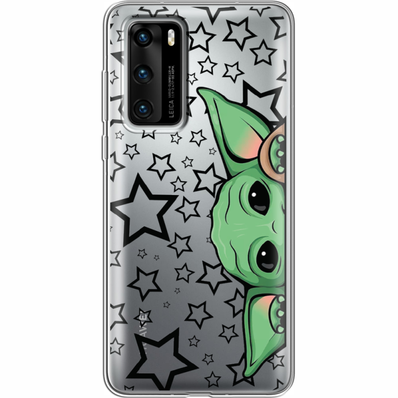 Прозрачный чехол BoxFace Huawei P40 Baby Yoda