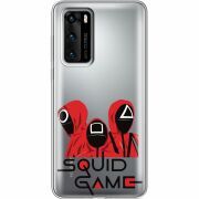 Прозрачный чехол BoxFace Huawei P40 siquid game люди в красном