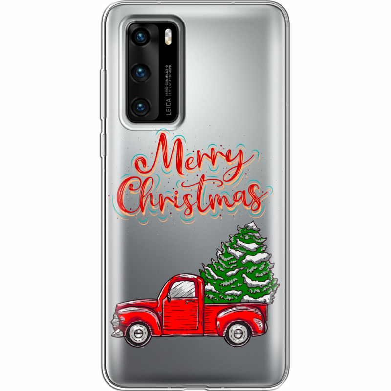 Прозрачный чехол BoxFace Huawei P40 Holiday Car