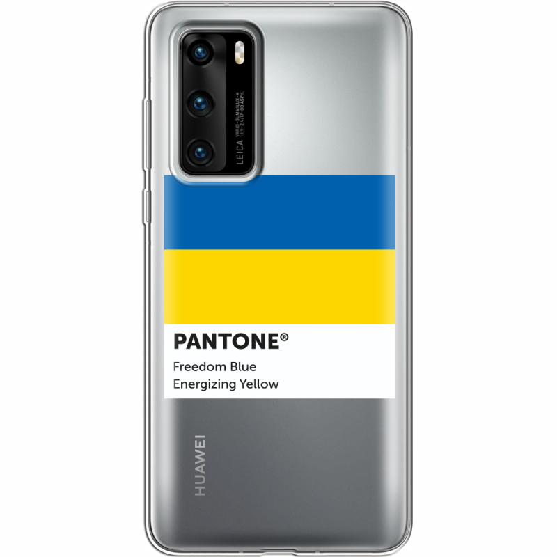 Прозрачный чехол BoxFace Huawei P40 Pantone вільний синій