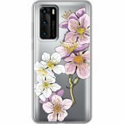 Прозрачный чехол BoxFace Huawei P40 Cherry Blossom