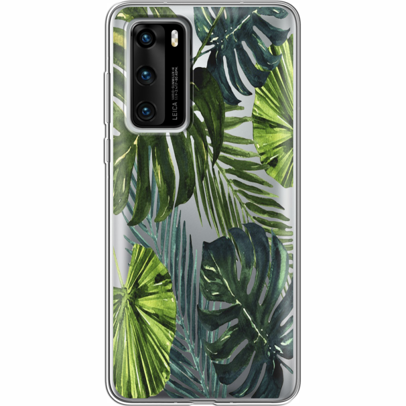 Прозрачный чехол BoxFace Huawei P40 Palm Tree