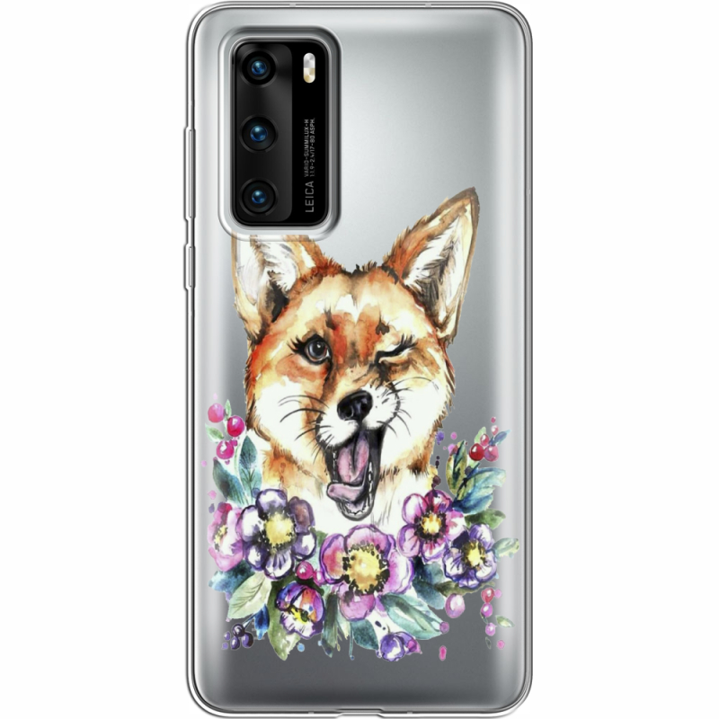 Прозрачный чехол BoxFace Huawei P40 Winking Fox