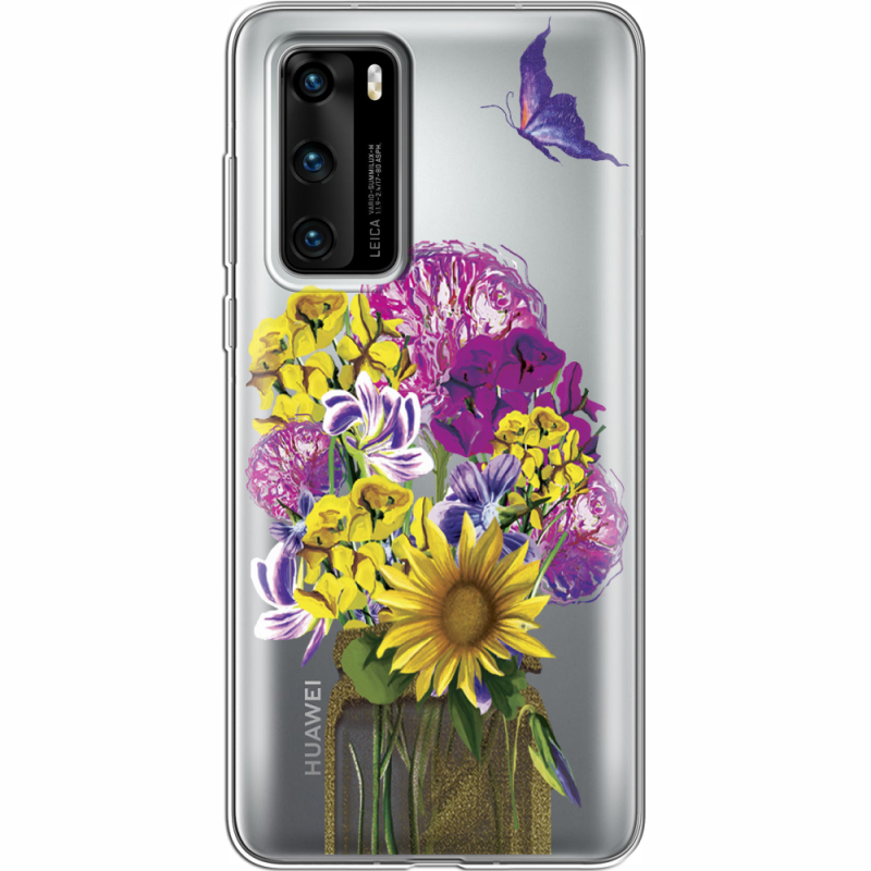 Прозрачный чехол BoxFace Huawei P40 My Bouquet