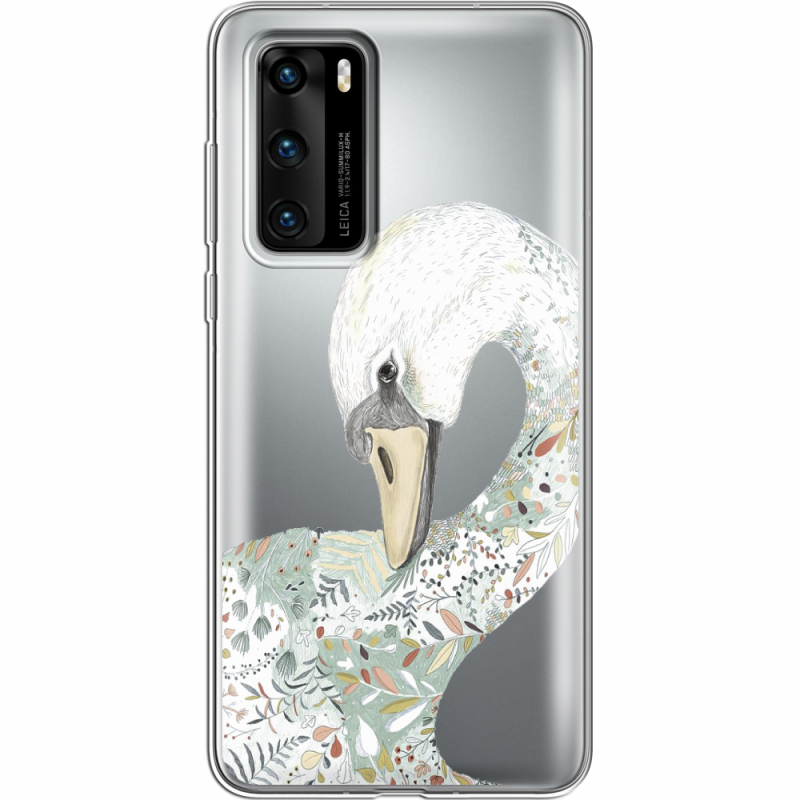 Прозрачный чехол BoxFace Huawei P40 Swan