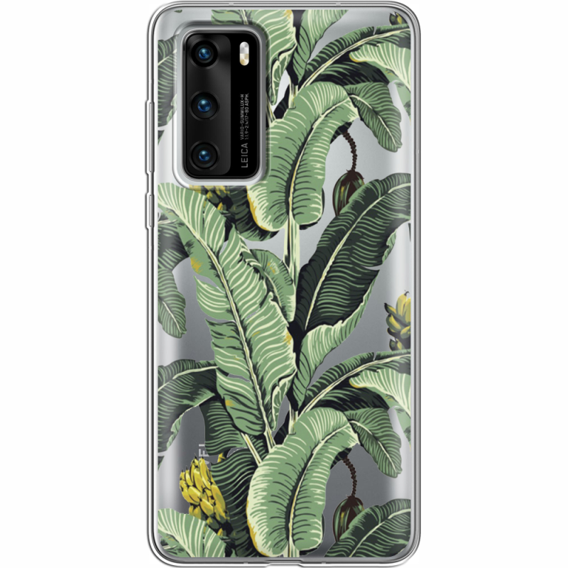 Прозрачный чехол BoxFace Huawei P40 Banana Leaves