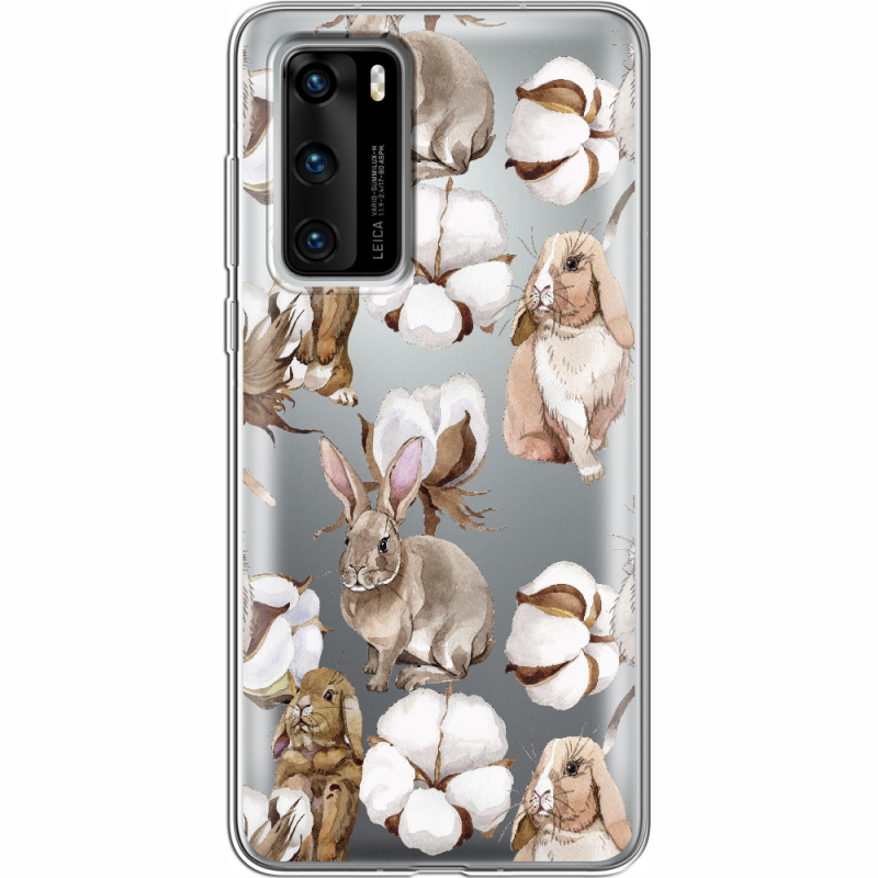 Прозрачный чехол BoxFace Huawei P40 Cotton and Rabbits